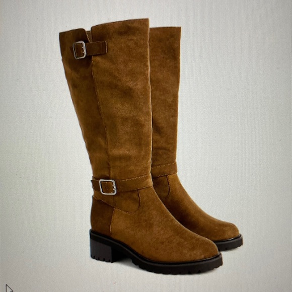 NWT - Lane Bryant Dream Cloud Microfiber Side - Detail Tall Heeled Boot Size 12W - Picture 1 of 6